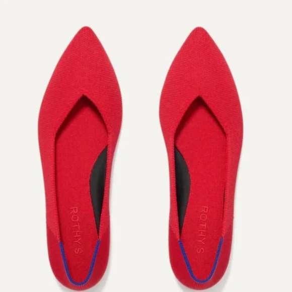 Rothy's The Point Chilli Red Woman 8 Flats - Picture 3 of 9